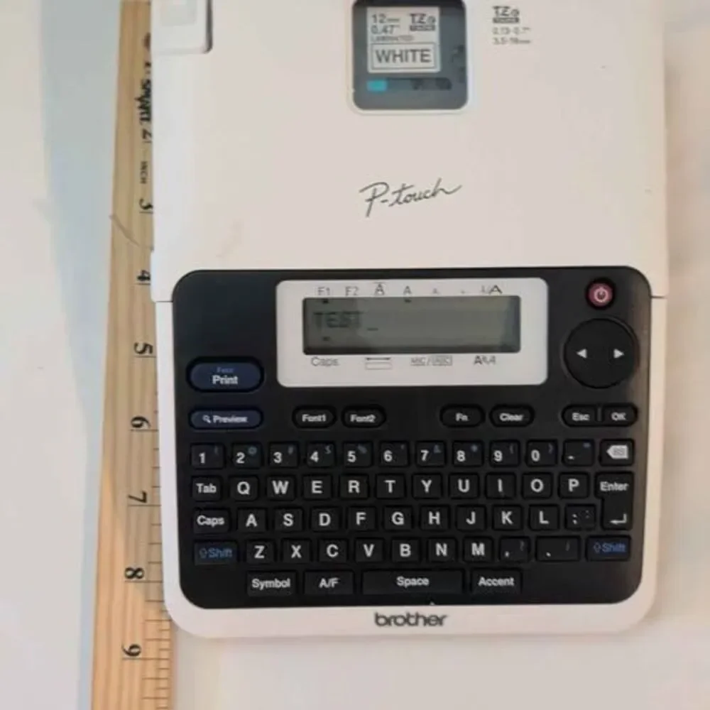 Brother P-Touch PT-2040 Label Maker Printer Tested Working W/ Extra White Tape